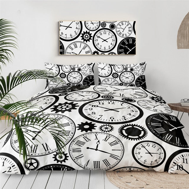 Clocks Time Bedding Set - Beddingify