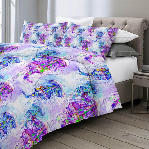 Image of Sea Jellyfish Comforter Set - Beddingify