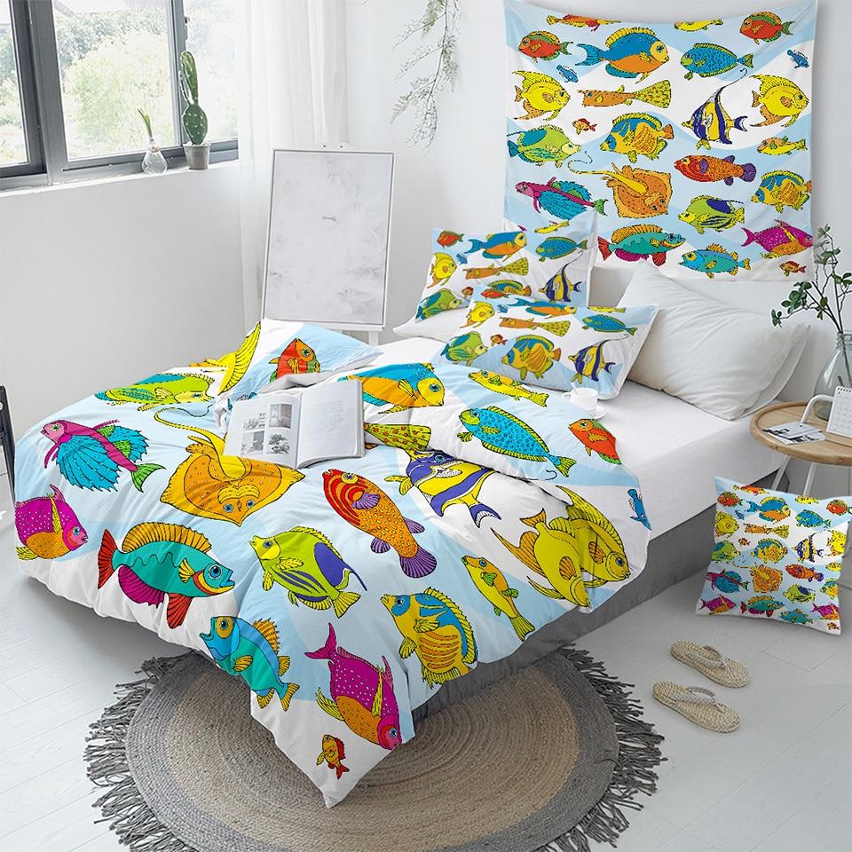 Colorful Fish Comforter Set - Beddingify