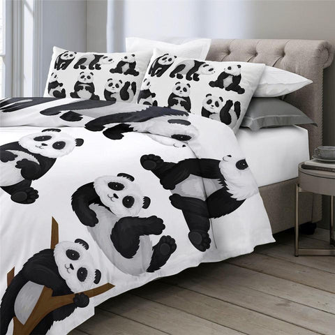 Image of Cute Panda Comforter Set - Beddingify