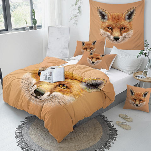 Image of Fox Face Comforter Set - Beddingify