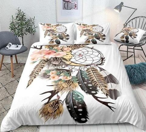 Image of Boho Feathers DreamCatcher Bedding Set - Beddingify