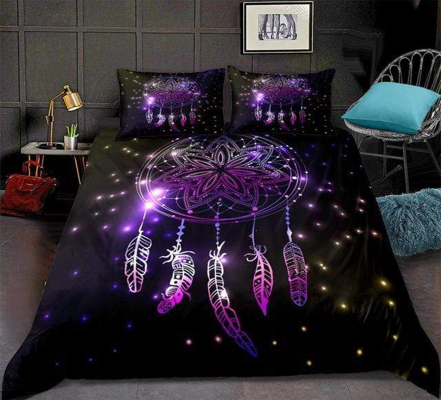 Night Sky with Flashes and Stars Dreamcatcher Comforter Set - Beddingify