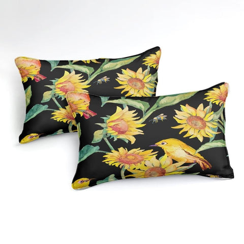Image of Bird and Sunflower Bedding Set - Beddingify