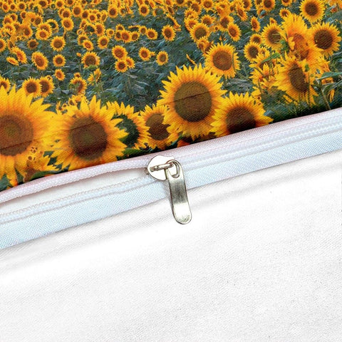 Image of Floral Field Landscape Sunflower Bedding Set - Beddingify