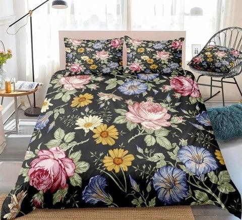 Image of Beautiful Blooming Flowers Bedding Set - Beddingify
