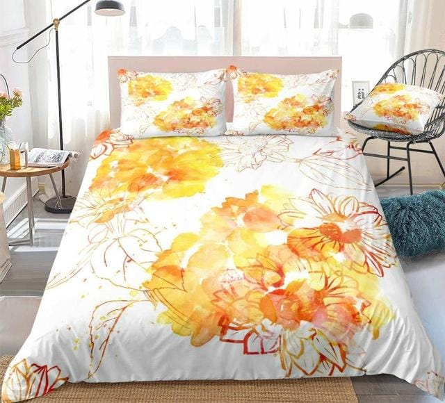 Tie Dye Sunflower Bedding Set - Beddingify