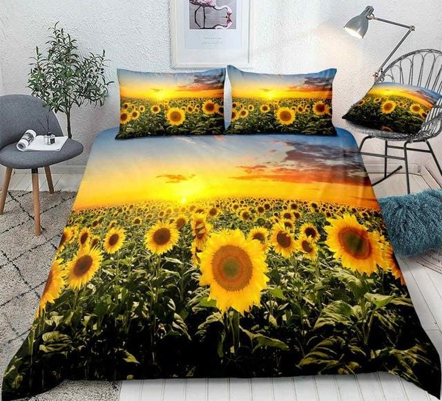 Sunset Sunflower Bedding Set - Beddingify