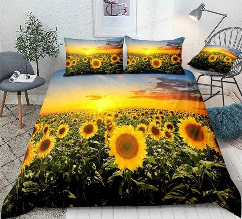 Image of Sunset Sunflower Bedding Set - Beddingify