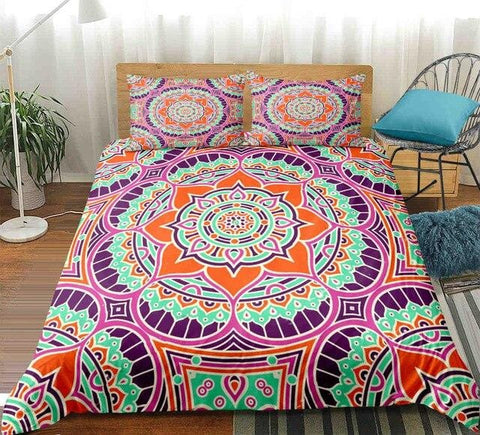 Image of Colorful Exotic Pattern Mandala Bedding Set - Beddingify