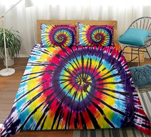 Tie Dyed Colorful Swirl Bedding Set - Beddingify