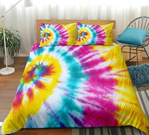 Image of Rainbow Tie-dyed Bedding Set - Beddingify