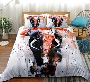 Watercolor Elephant Bedding Set - Beddingify