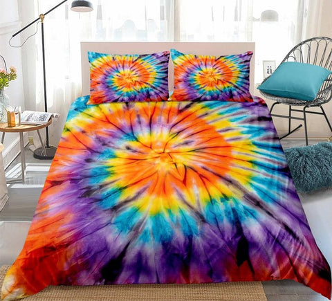 Image of Tie-dyed Colorful Paintings Bedding Set - Beddingify