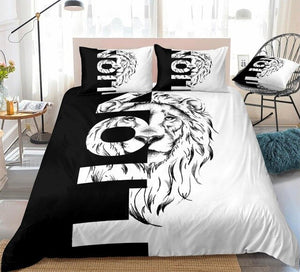 Cool Lion and Letters Bedding Set - Beddingify