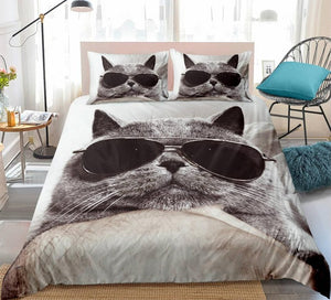Sunglasses Cat Bedding Set - Beddingify
