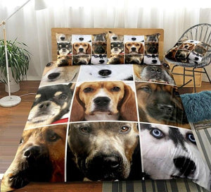Collage of Dog Comforter Set - Beddingify