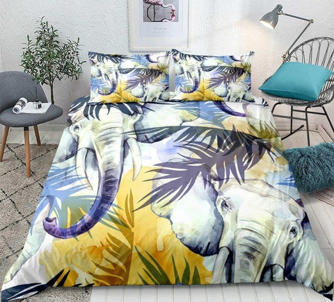 Image of Tropical Elephant Bedding Set - Beddingify