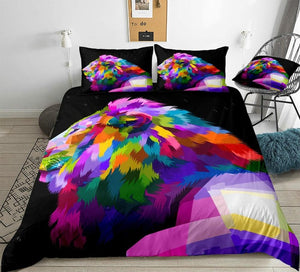 Watercolor Lion Bedding Set - Beddingify