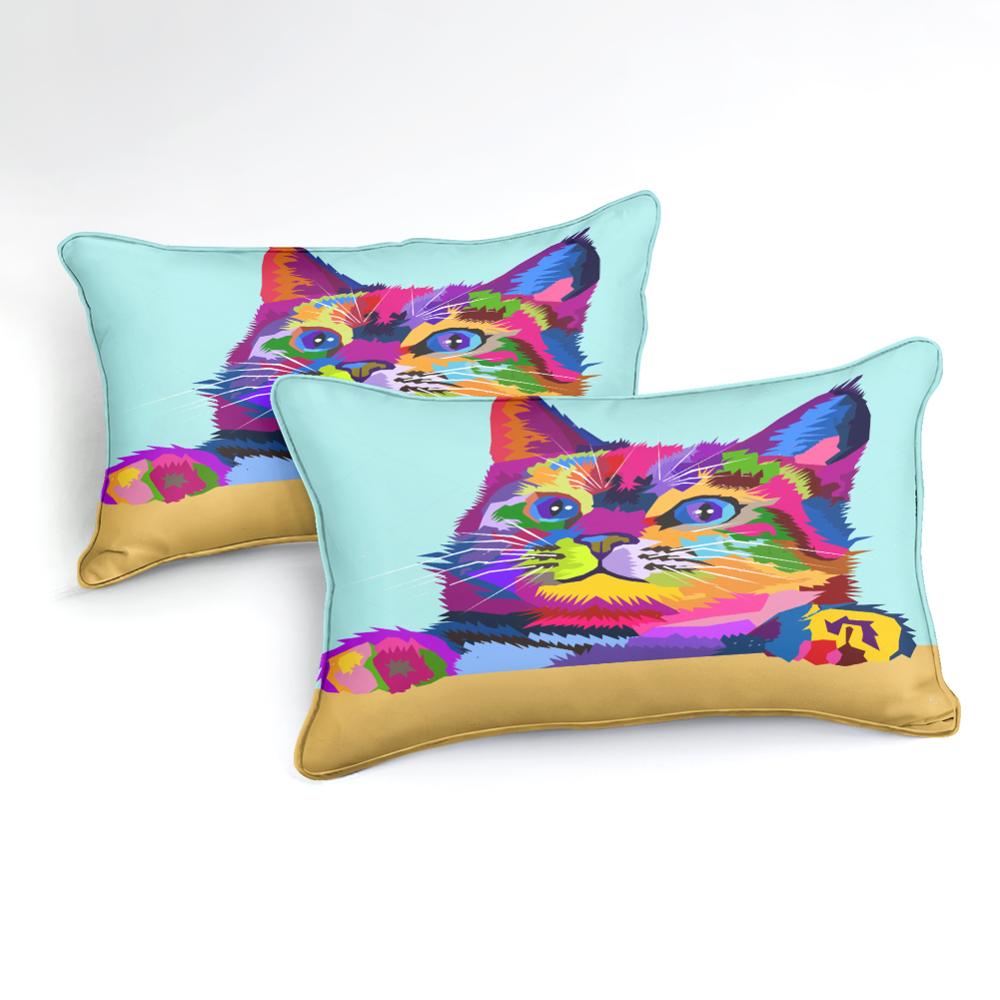 Watercolor Art Cat Bedding Set - Beddingify