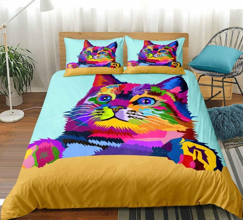 Image of Watercolor Art Cat Bedding Set - Beddingify