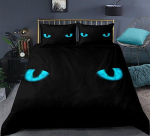 Blue Cat Eye Bedding Set - Beddingify