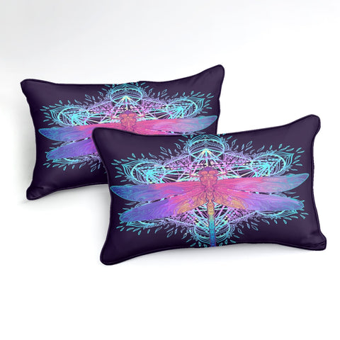 Image of Colorful Dragonfly Pattern Bedding Set - Beddingify
