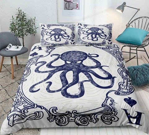 Image of Cartoon Octopus Bedding Set - Beddingify