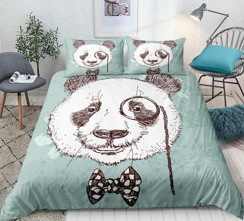 Image of Panda Hand Drawn Bedding Set - Beddingify