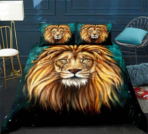 Gold Lion Head Bedding Set - Beddingify