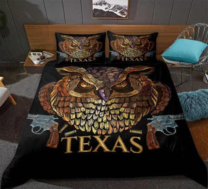 Retro Owl Printed Bedding Set - Beddingify