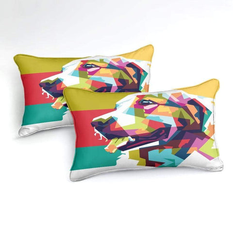 Image of Colorful Dog Pattern Comforter Set - Beddingify