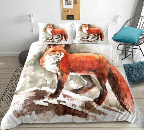 Image of Printing Fox Bedding Set - Beddingify