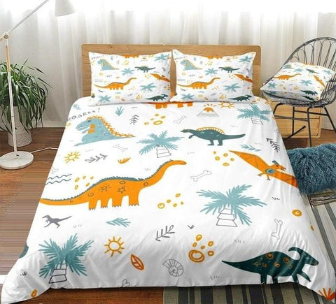 Image of Cartoon Dinosaur Bedding Set - Beddingify