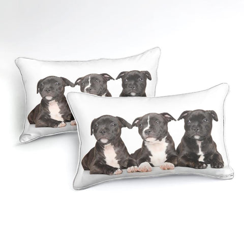 Image of 3D  Three Black Dogs Comforter Set - Beddingify