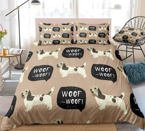 Image of Cartoon Braque Dog Brown Comforter Set - Beddingify