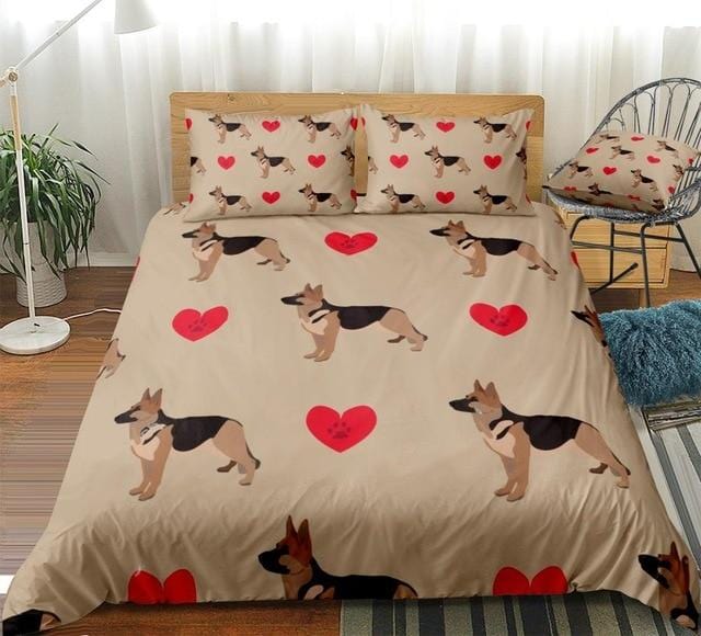 Love Shepherd Dog Bedding Set - Beddingify
