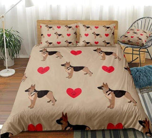 Love Shepherd Dog Comforter Set - Beddingify