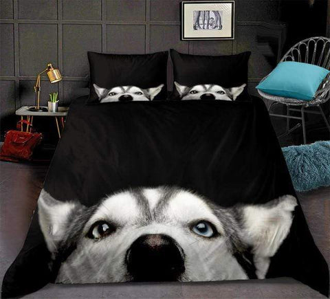 Image of Husky Bed Line Black Comforter Set - Beddingify