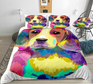 Rainbow Dog Comforter Set - Beddingify