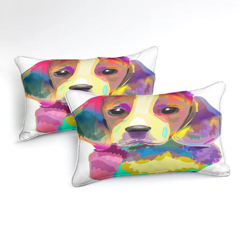 Image of Rainbow Dog Comforter Set - Beddingify