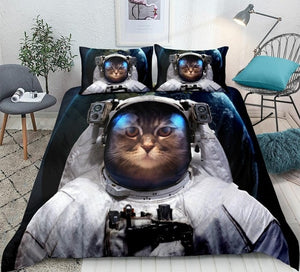 Astronaut Cat Bedding Set - Beddingify