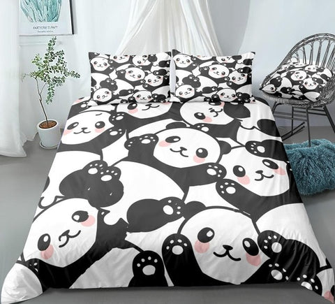 Image of Cute Cartoon Panda Bedding Set - Beddingify