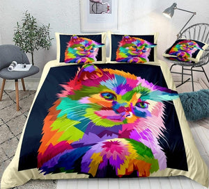 Cute Colorful Cat Bedding Set - Beddingify