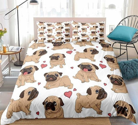 Image of Lovely Bulldog Comforter Set - Beddingify