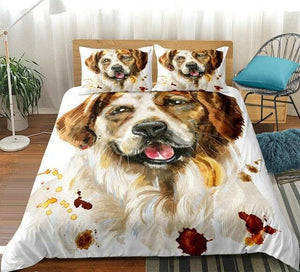 3D Golden Dog Comforter Set - Beddingify