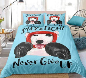 Boxing Dog Comforter Set - Beddingify