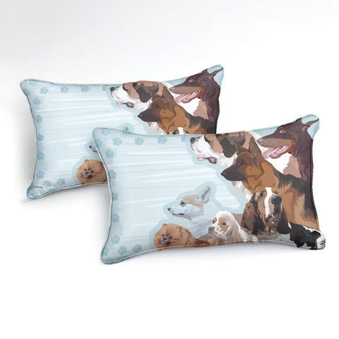 Image of Dogs Blue Bedding Set - Beddingify