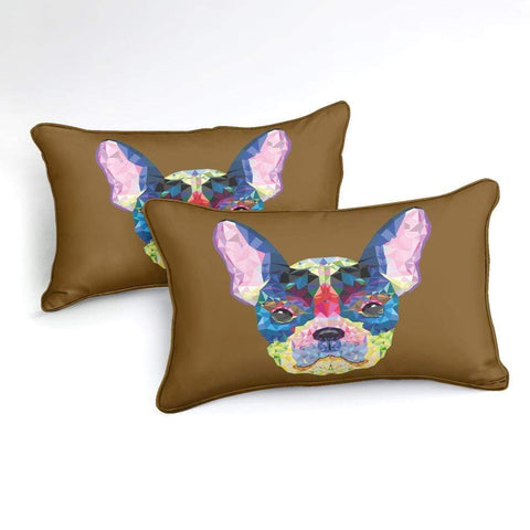 Image of Geometric Bulldog Comforter Set - Beddingify