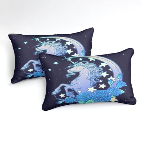 Image of 3D Star and Moon Patterns Unicorn Bedding Set - Beddingify